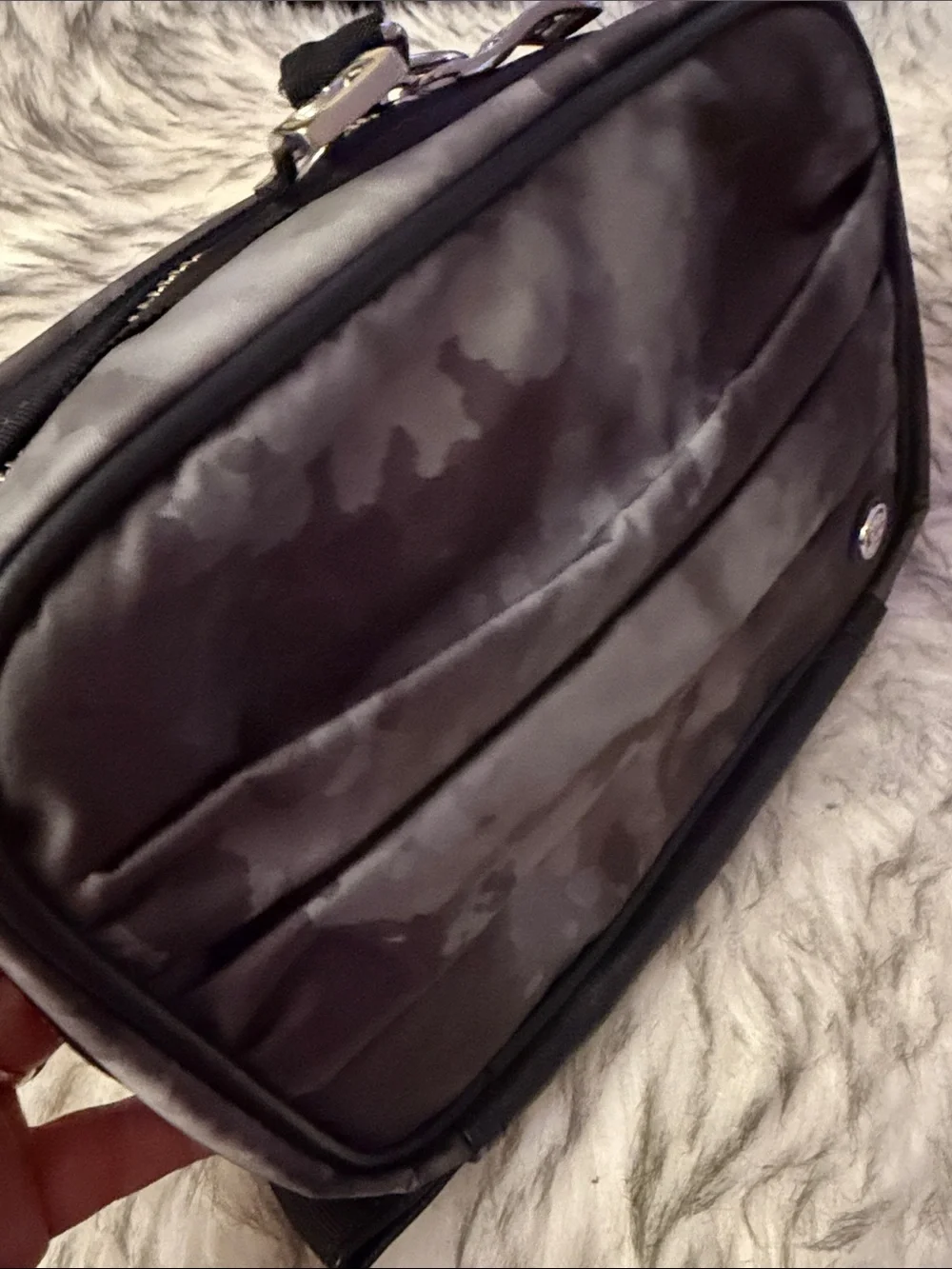 lululemon athletica Black Gray Camo Toiletry Pouch